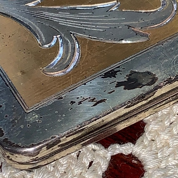 Vintage Elgin American Sterling Powder Compact - Picture 5 of 9